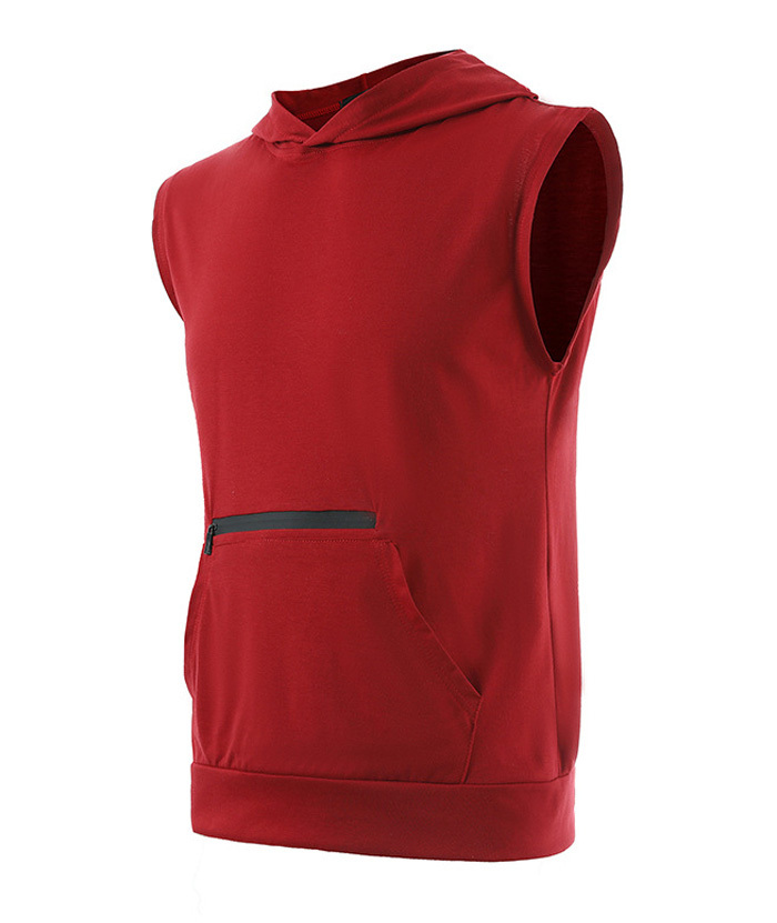 ZITY Men's Summers Sleeveless Plus Size Sports Hoodie-DUMMG05230|Zitysports