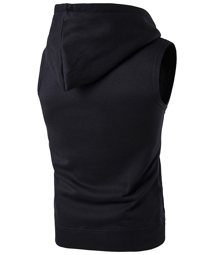 ZITY Men's Sleeveless Slim Fit Full Zip Up Hoodie-DUMMG05240 |Zitysports