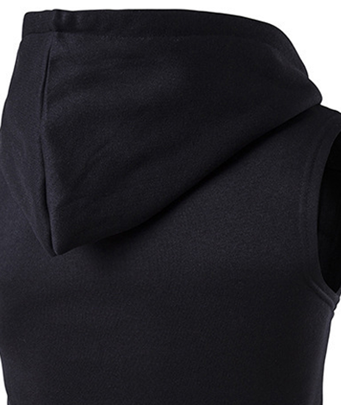 ZITY Men's Sleeveless Slim Fit Full Zip Up Hoodie-DUMMG05240 |Zitysports