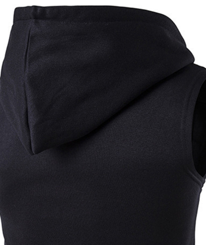 ZITY Men's Sleeveless Slim Fit Full Zip Up Hoodie-DUMMG05240 |Zitysports