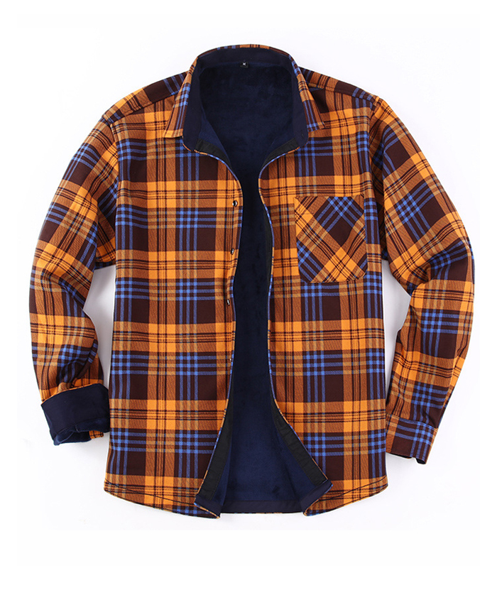 ZITY Men's Slim Fit Long Sleeve Plaid Shirt-DUMJA05351|Zitysports