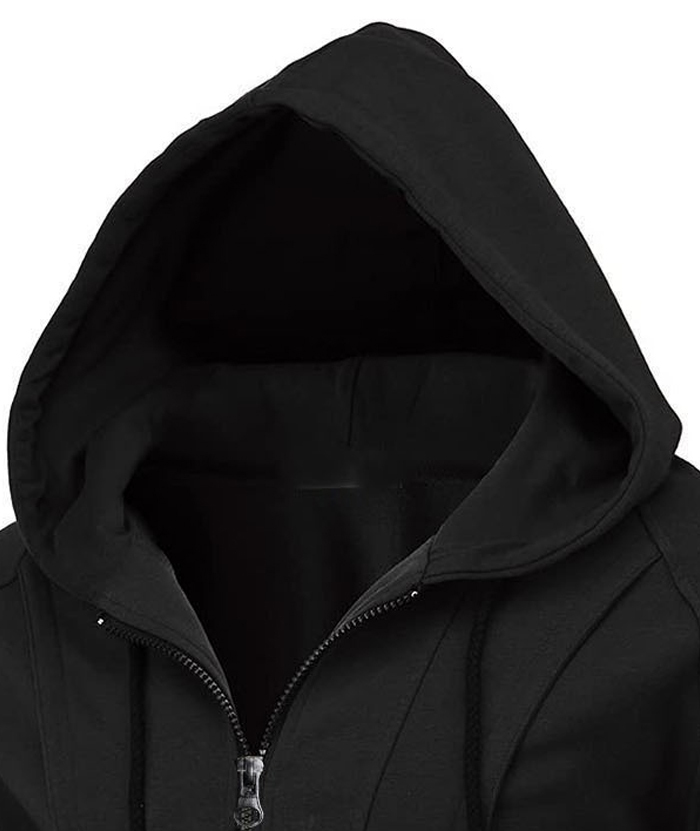 Men's Lightweight Long Sleeve Solid Color Full Zip Up Hoodie-DUMFH05025|Zitysports
