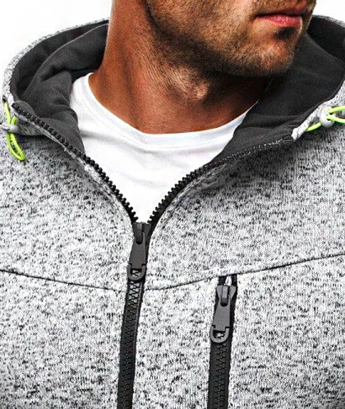 ZITY Men's Full Zipper Long Sleeve Breathable Warm Hoodie-DUMHD05096|Zitysports