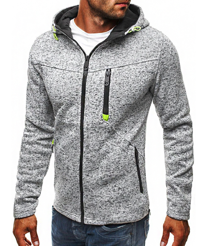 ZITY Men's Full Zipper Long Sleeve Breathable Warm Hoodie-DUMHD05096|Zitysports