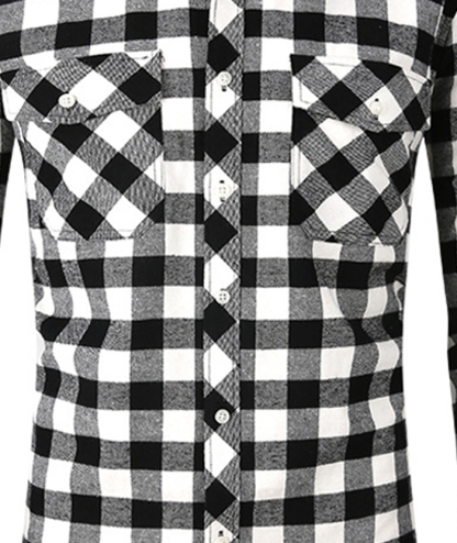 ZITY Men's Slim Fit Plaid Flannel Shirt-DUMLT05228|Zitysports