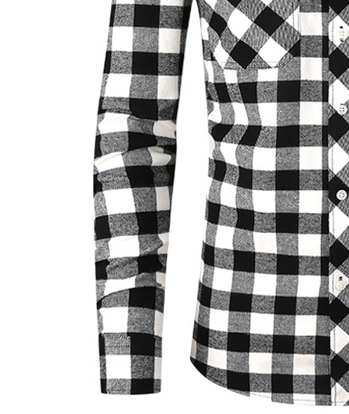 ZITY Men's Slim Fit Plaid Flannel Shirt-DUMLT05228|Zitysports