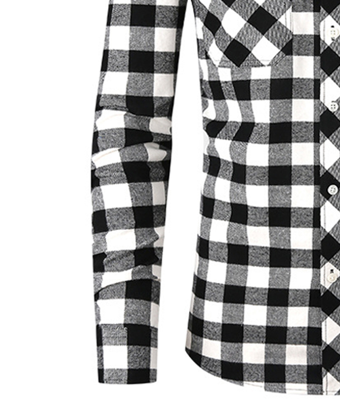 ZITY Men's Slim Fit Plaid Flannel Shirt-DUMLT05228|Zitysports