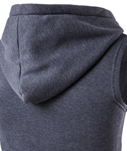 ZITY Men's Sleeveless Slim Fit Full Zip Up Hoodie-DUMMG05240 |Zitysports