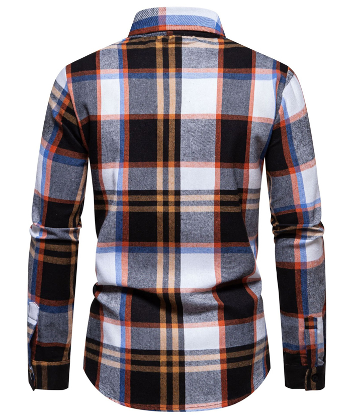ZITY Men's Full Sleeved Stand Collar Plaid Flannel Shirt-DUMLT05246|Zitysports