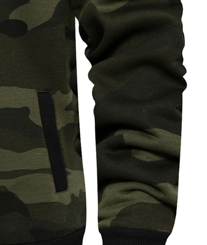 ZITY Men's Color Blocking Contrast Hooded Casual Sports Hoodie-DUMFH04839 | Zitysports