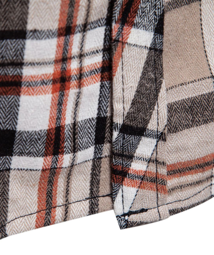 ZITY Men's Full Sleeved Stand Collar Plaid Flannel Shirt-DUMLT05246|Zitysports