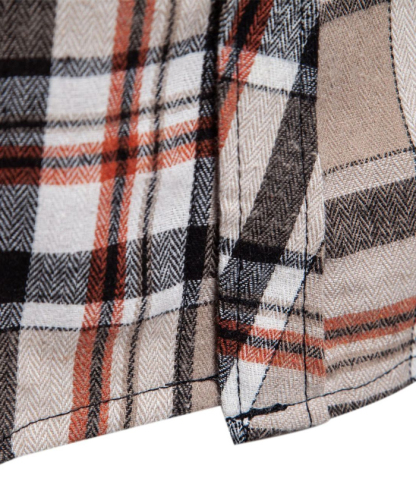 ZITY Men's Full Sleeved Stand Collar Plaid Flannel Shirt-DUMLT05246|Zitysports