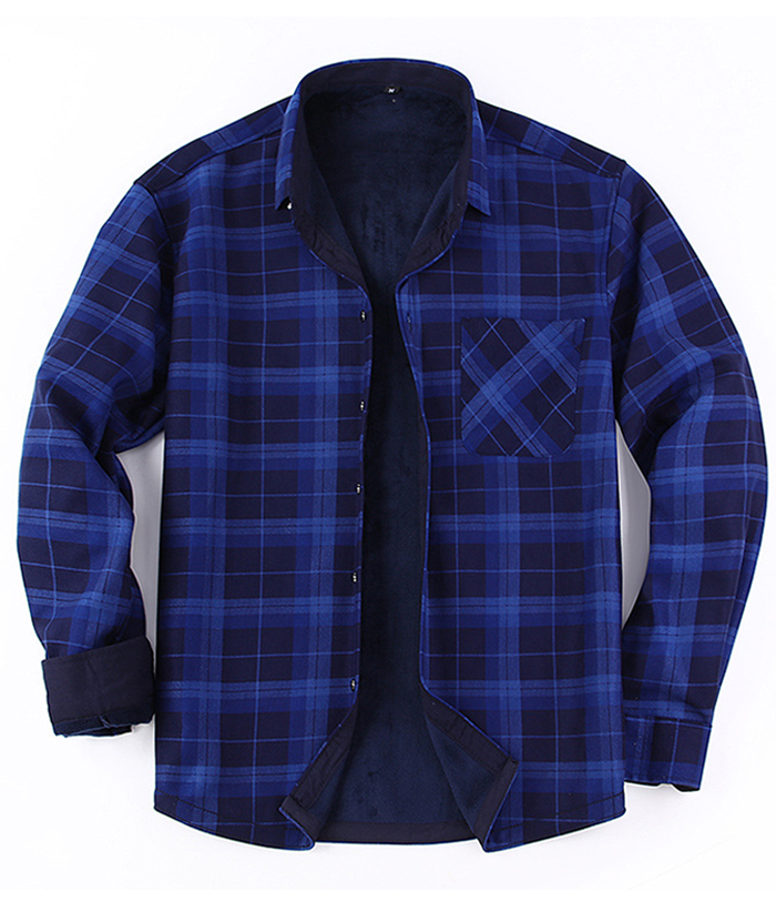 ZITY Men's Slim Fit Long Sleeve Plaid Shirt-DUMJA05351|Zitysports