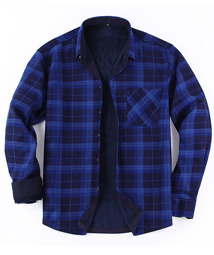 ZITY Men's Slim Fit Long Sleeve Plaid Shirt-DUMJA05351|Zitysports