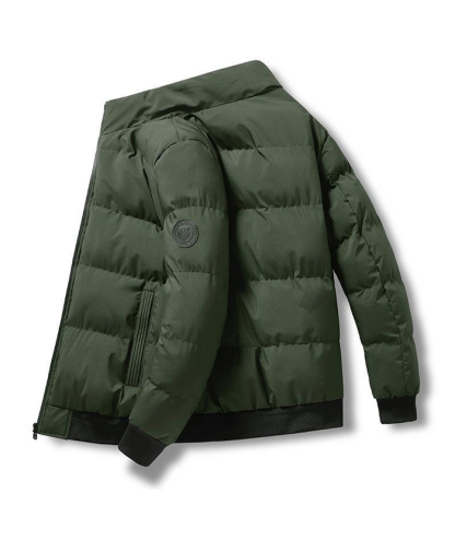 ZITY Men's Zipper Long Sleeve Puffer Jacket-DUMCO05565