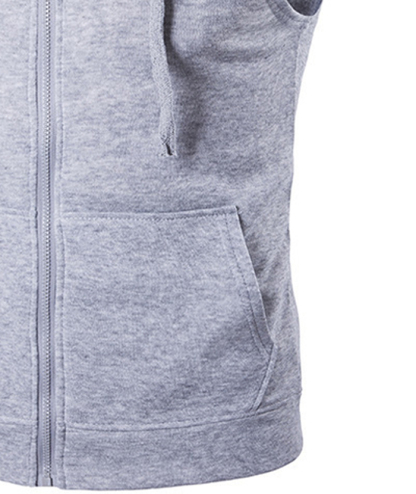 ZITY Men's Sleeveless Slim Fit Full Zip Up Hoodie-DUMMG05240 |Zitysports