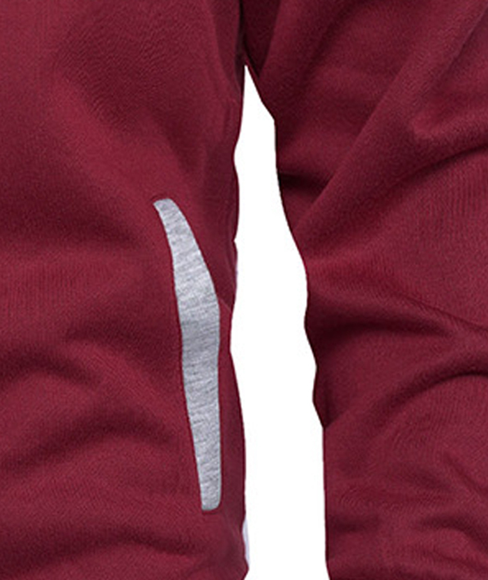 ZITY Men's Color Blocking Contrast Hooded Casual Sports Hoodie-DUMFH04839 | Zitysports