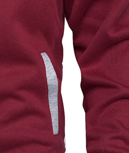 ZITY Men's Color Blocking Contrast Hooded Casual Sports Hoodie-DUMFH04839 | Zitysports