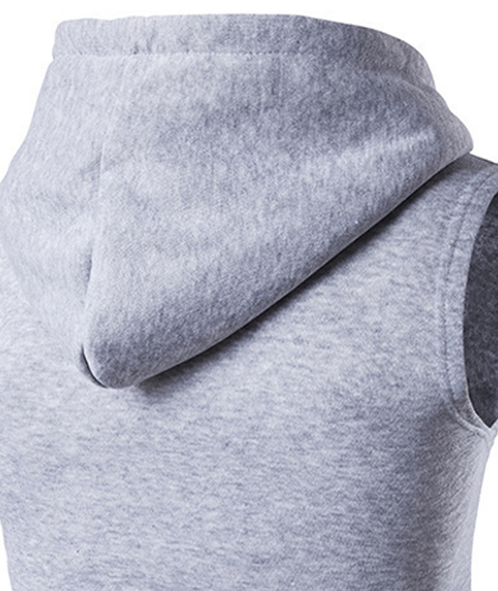 ZITY Men's Sleeveless Slim Fit Full Zip Up Hoodie-DUMMG05240 |Zitysports