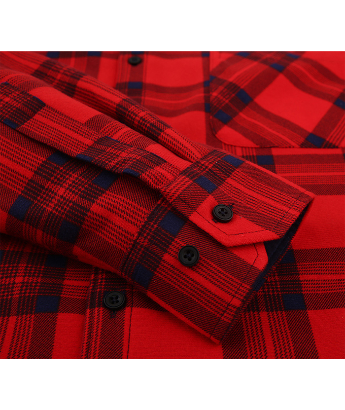 ZITY Men's Slim Fit Long Sleeve Plaid Shirt-DUMJA05351|Zitysports