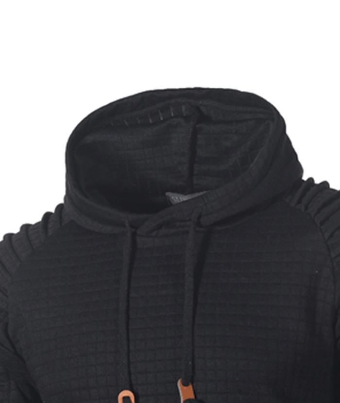 ZITY Men's Fashion Solid Color Casual Slim Fit with Kangaroo Pocket Hoodie-DUMFH05019|Zitysports