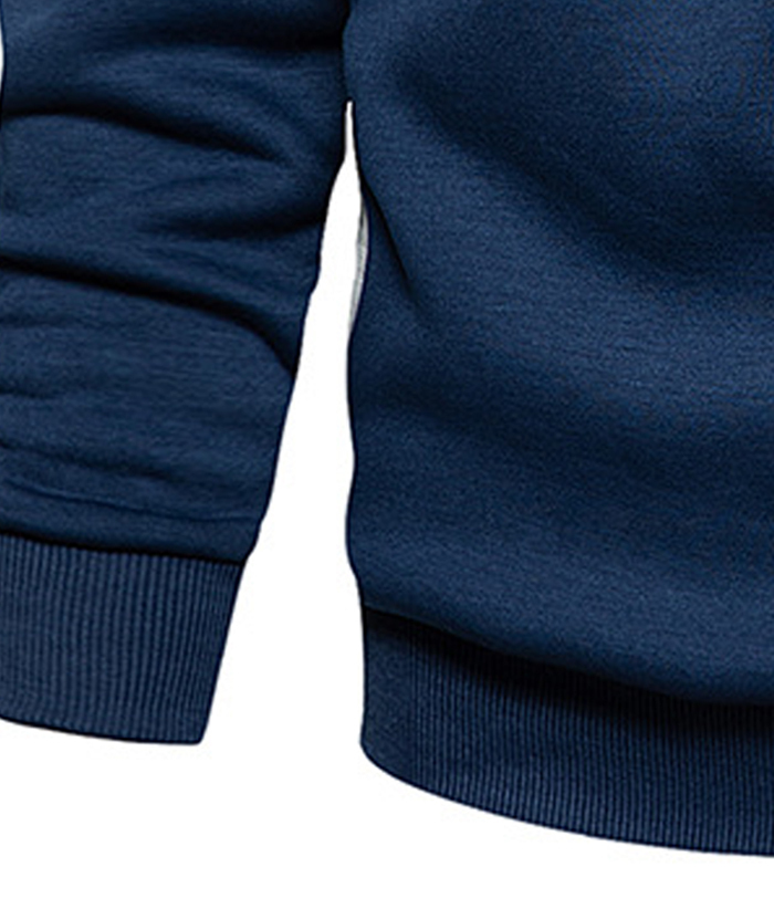 ZITY Men's Color Blocking Contrast Hooded Casual Sports Hoodie-DUMFH04839 | Zitysports