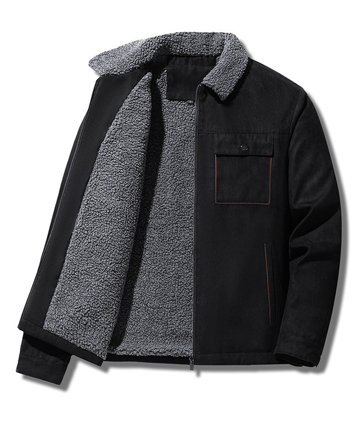 ZITY Men's Loose Fit Full-Zip Fleece Jacket-DUMCO05393|Zitysports