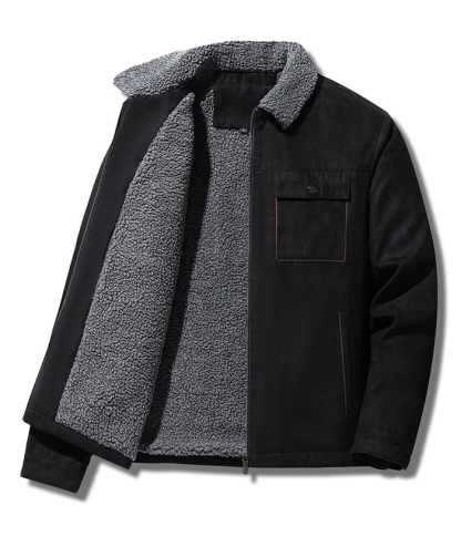 ZITY Men's Loose Fit Full-Zip Fleece Jacket-DUMCO05393|Zitysports