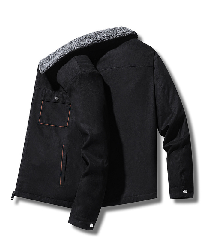 ZITY Men's Loose Fit Full-Zip Fleece Jacket-DUMCO05393|Zitysports