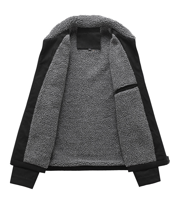 ZITY Men's Loose Fit Full-Zip Fleece Jacket-DUMCO05393|Zitysports