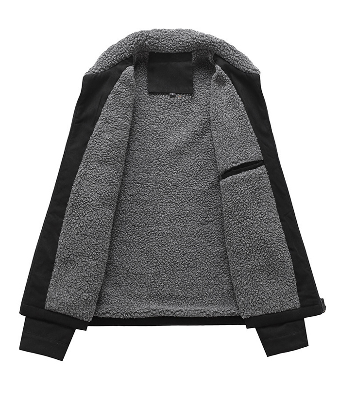 ZITY Men's Loose Fit Full-Zip Fleece Jacket-DUMCO05393|Zitysports