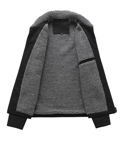 ZITY Men's Loose Fit Full-Zip Fleece Jacket-DUMCO05393|Zitysports