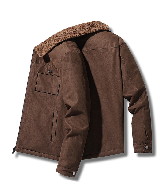 ZITY Men's Loose Fit Full-Zip Fleece Jacket-DUMCO05393|Zitysports