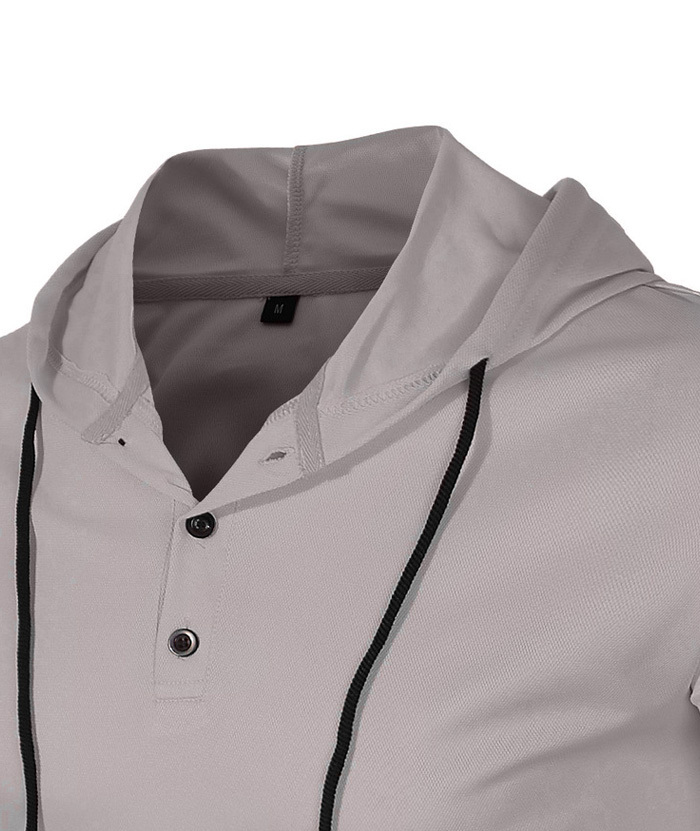 ZITY Men's Sleeveless Running Fitness Sweatshirt Button Up Hoodie-DUMMG05232 |Zitysports