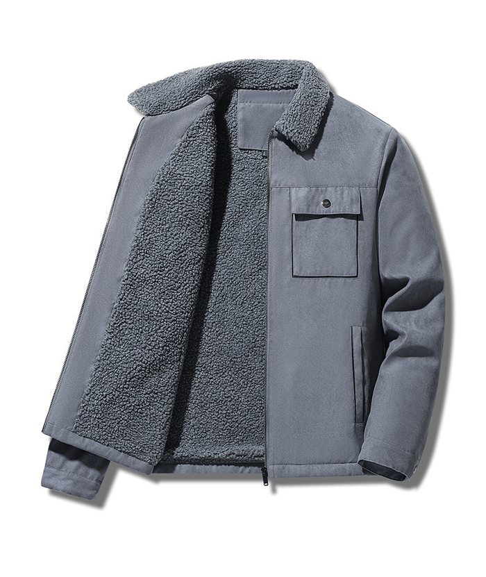 ZITYSports Men's Full-Zip Sherpa Lined Fleece Jacket-DUMCO05393