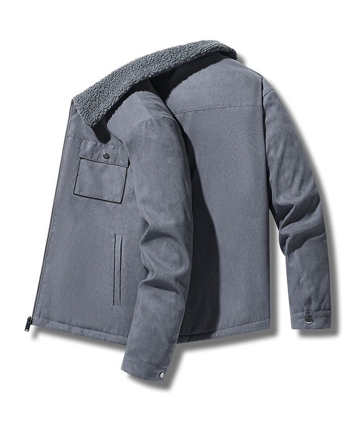 ZITY Men's Loose Fit Full-Zip Fleece Jacket-DUMCO05393|Zitysports