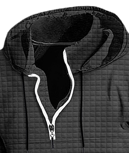 ZITY Men's Trendy Fashion Waffle Knit Sweatshirt Hoodie-DUMFH04886|Zitysports