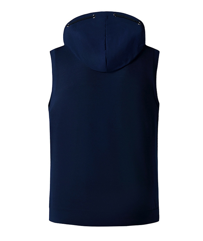 ZITY Men's Sleeveless Fitness Hooded Zipper Drawstring Hoodie-DUMMG05238|Zitysports