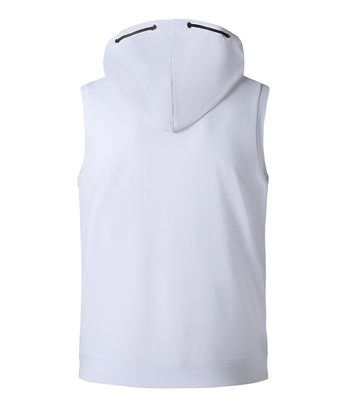 ZITY Men's Sleeveless Fitness Hooded Zipper Drawstring Hoodie-DUMMG05238|Zitysports