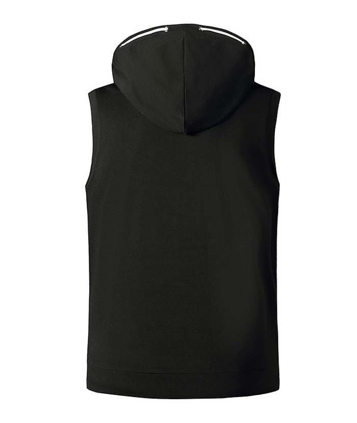 ZITY Men's Sleeveless Fitness Hooded Zipper Drawstring Hoodie-DUMMG05238|Zitysports