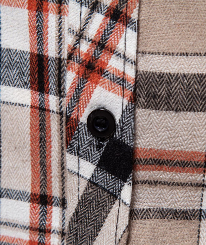 ZITY Men's Full Sleeved Stand Collar Plaid Flannel Shirt-DUMLT05246|Zitysports