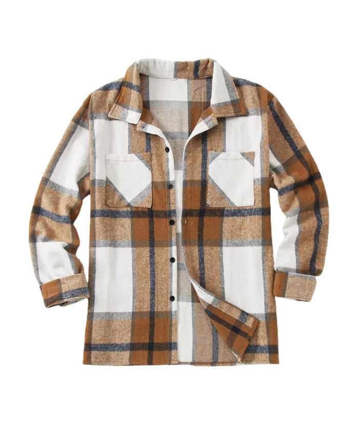 ZITY Men's Button-Up Slim Fit Plaid Flannel Shirt-DUMLT05330|Zitysports