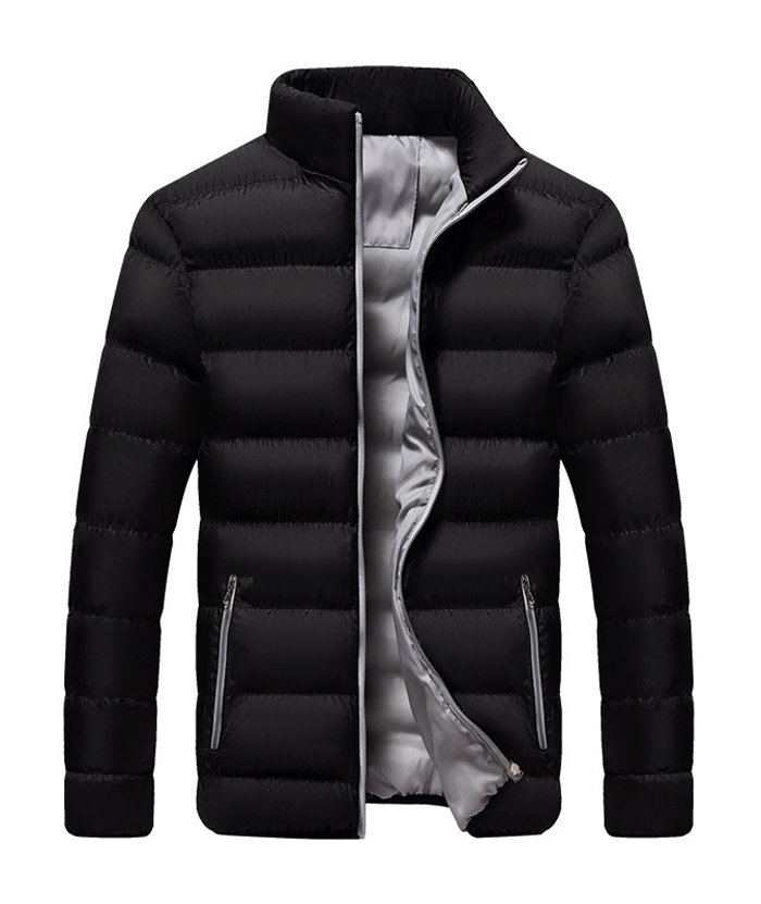 ZITY Men's Full Zipper Stand Collar Puffer Jacket- DUMFC05559