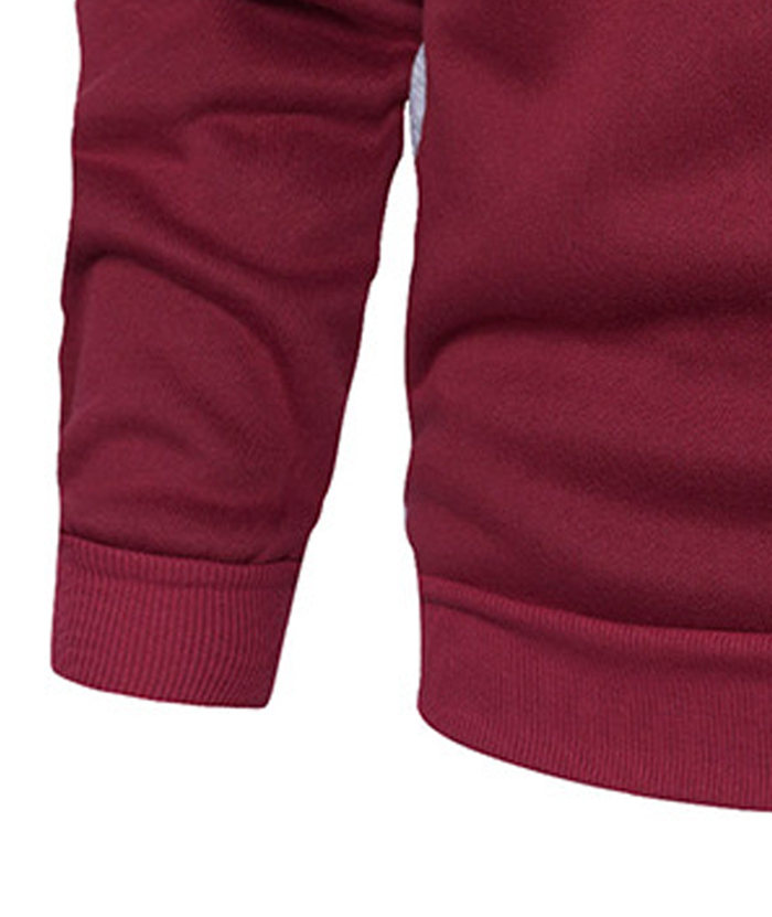 ZITY Men's Color Blocking Contrast Hooded Casual Sports Hoodie-DUMFH04839 | Zitysports