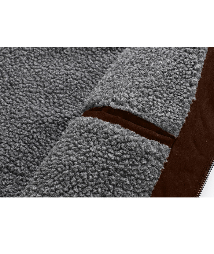 ZITY Men's Loose Fit Full-Zip Fleece Jacket-DUMCO05393|Zitysports