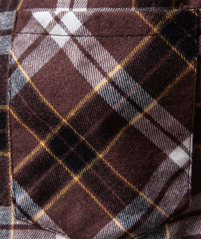 ZITY Men's Full Sleeved Stand Collar Plaid Flannel Shirt-DUMLT05246|Zitysports