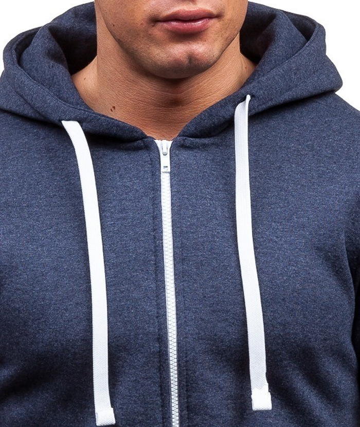 ZITY Men's Long Sleeve Full Zipper Casual Hoodie with Kangaroo Pockets-DUMHD05003|Zitysports