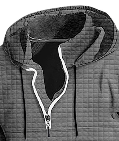 ZITY Men's Trendy Fashion Waffle Knit Sweatshirt Hoodie-DUMFH04886|Zitysports