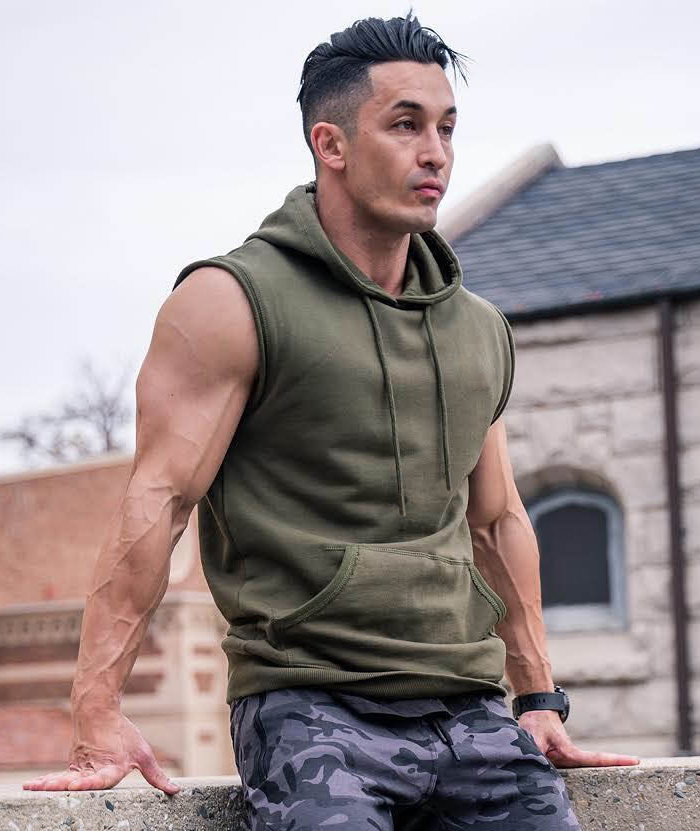 ZITY Men's Cotton Sleeveless Sports Hoodie M-3XL-DUMMG05236|Zitysports