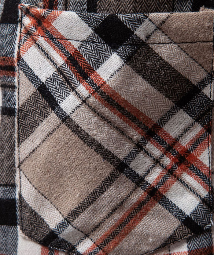 ZITY Men's Full Sleeved Stand Collar Plaid Flannel Shirt-DUMLT05246|Zitysports